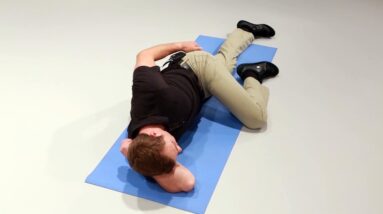 Side Laying Hip Flexion with Affected Leg on Top – Post-stroke Exercise
